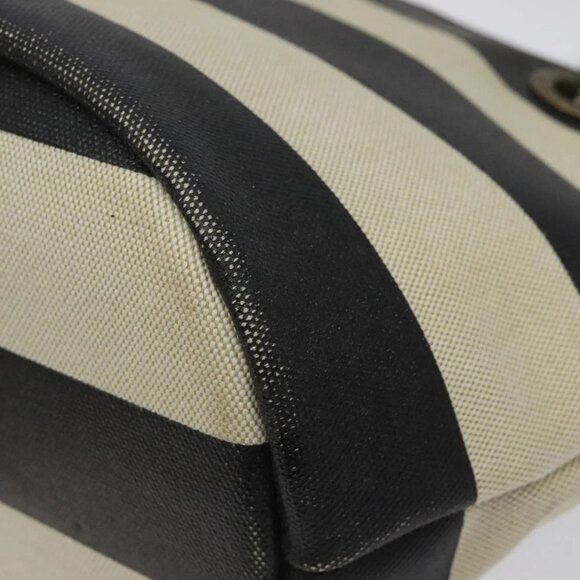 BURBERRY Blue Label Shoulder Bag Canvas Black White Auth ti3081 - Picture 5 of 16